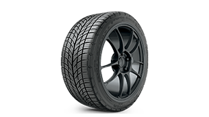 Tires for wet road driving mounted on rims 
